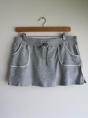 Vintage Y2K Self Esteem Gray Mini Skort Built In Shorts Size L